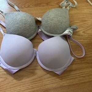 2 Pink push up bra  size 34A